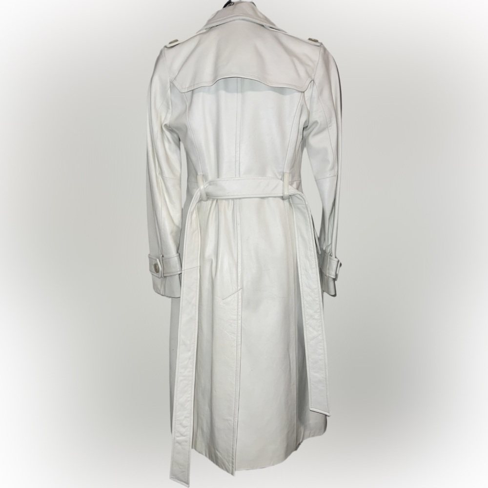 Banana Republic Women’s Long White Genuine Leather Coat. Fully Lined. Size XS - Picture 2 of 12
